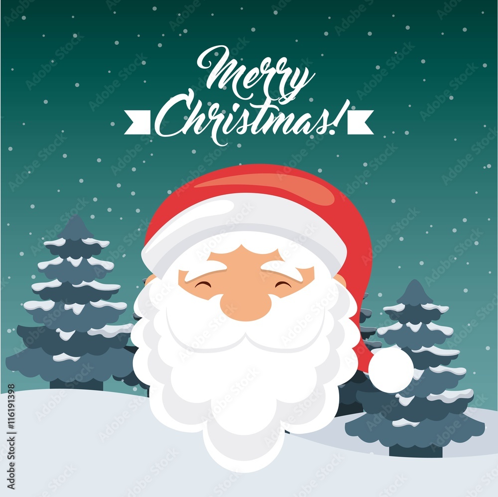 Santa cartoon icon. Merry Christmas design. Vector graphic Santa cartoon icon. Merry Christmas design. Vector graphic