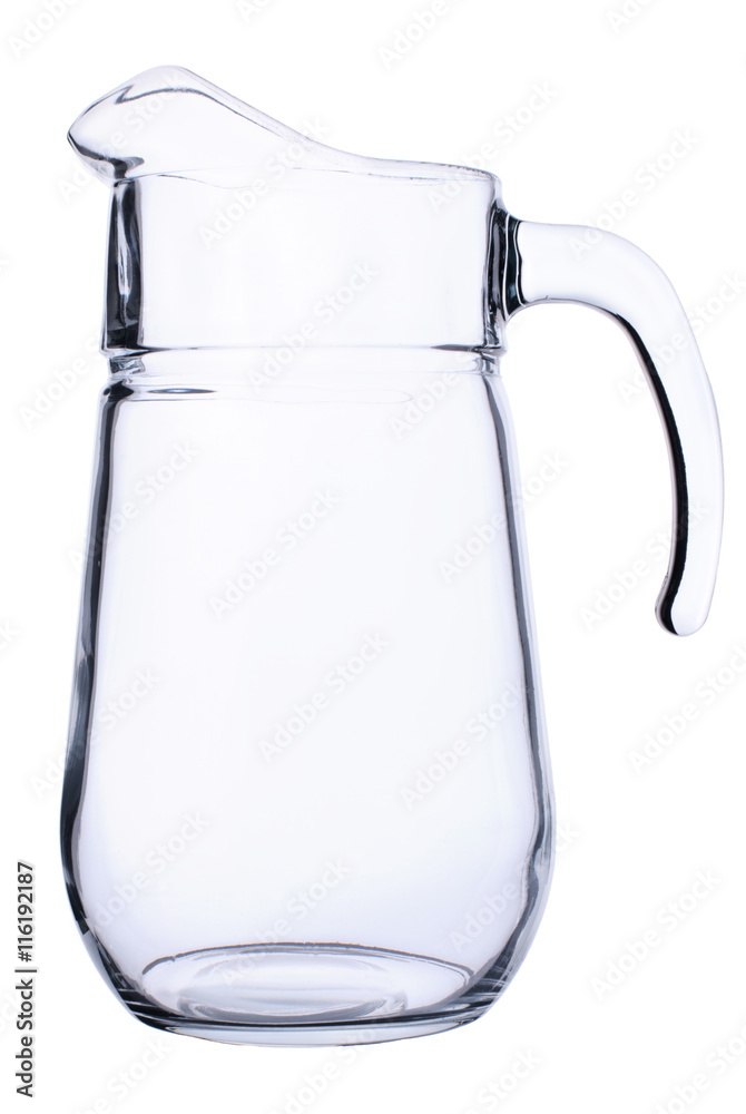 empty carafe on the isolated white background empty carafe on the isolated white background