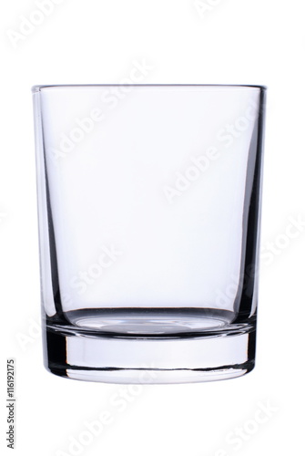 empty glass for beverage isolated on white background