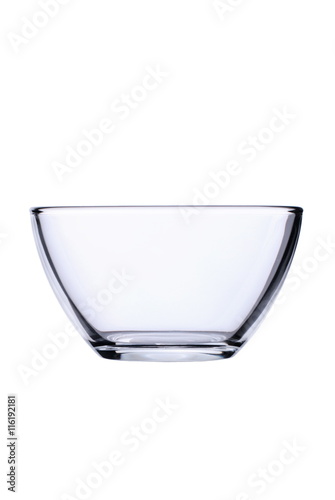 glass bowl on a white background isolated