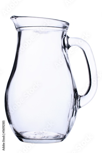 empty carafe on the isolated white background