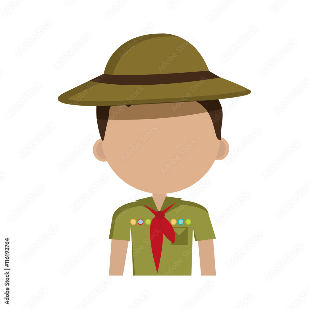 scout character isolated icon design, vector illustration graphic scout character isolated icon design, vector illustration graphic