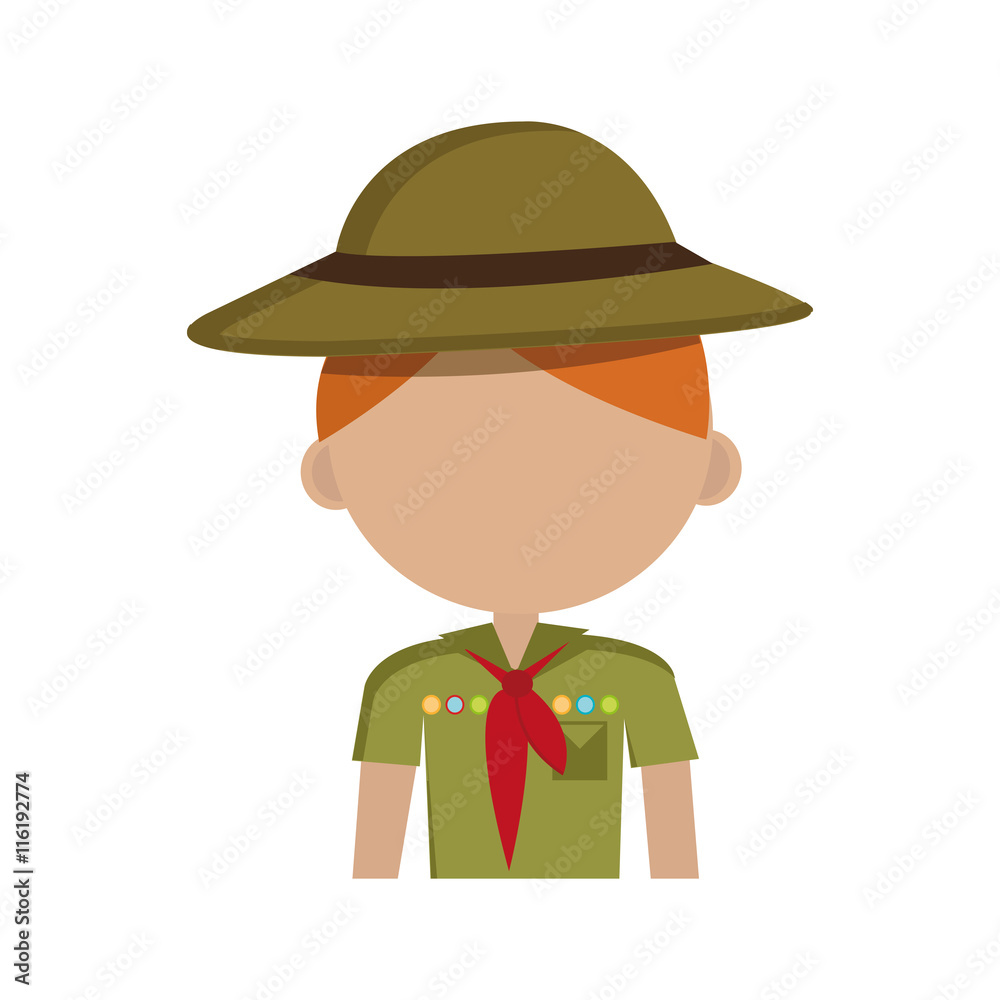scout character isolated icon design, vector illustration graphic scout character isolated icon design, vector illustration graphic