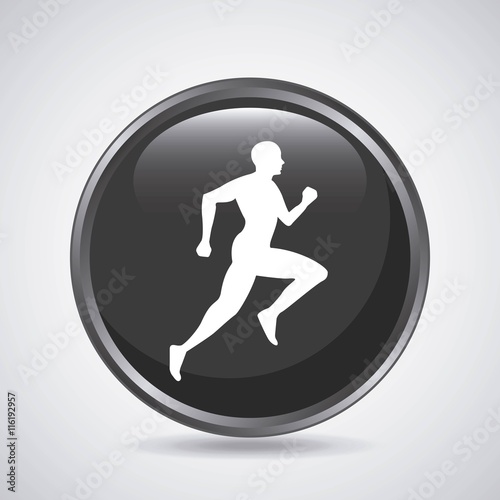 Man running icon. Sport design. Vector graphic