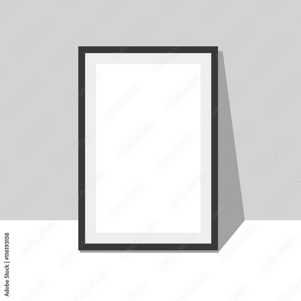 Black frame on a wall background design Black frame on a wall background design