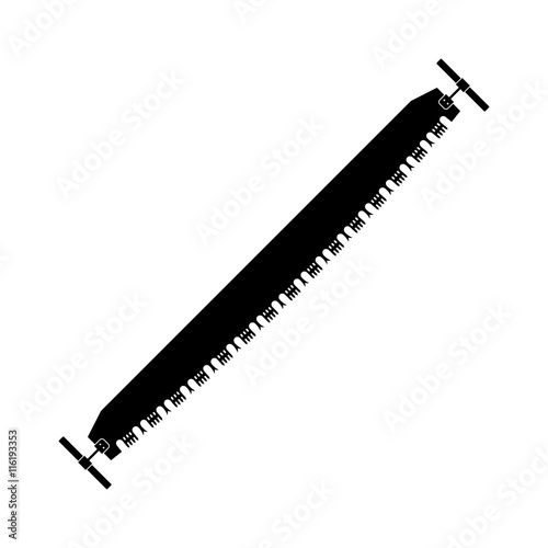 Cross cut saw. Vector illustration