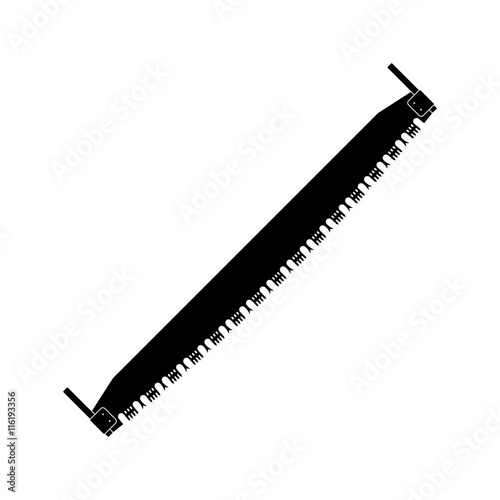 Two-man crosscut saw. Vector illustration