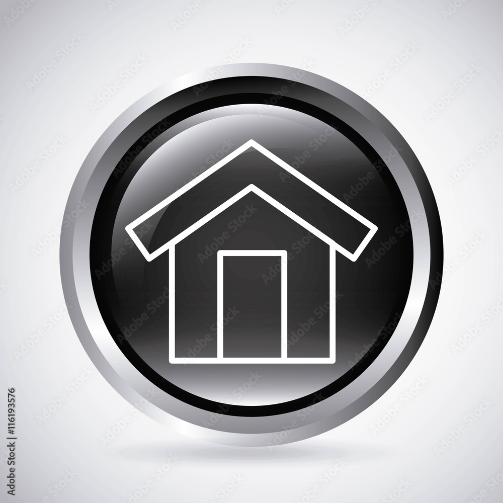 House button. Silhouette icon design. Vector graphic House button. Silhouette icon design. Vector graphic