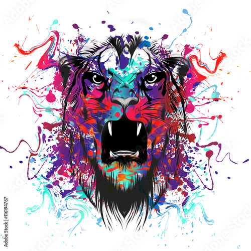 тигр в красках