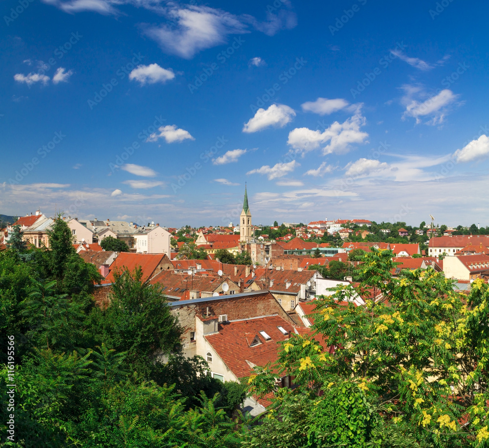 Landscape of city Zagreb,Croatia