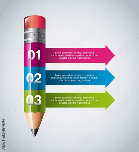 Pencil icon. Infographic education design. Vector graphic