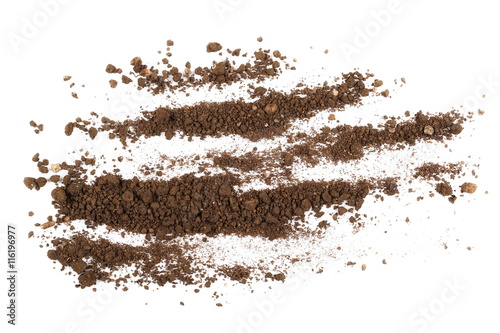 pile soil isolated on white background