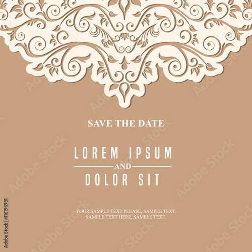 Card icon. Invitation and Save the date design. Vector graphic