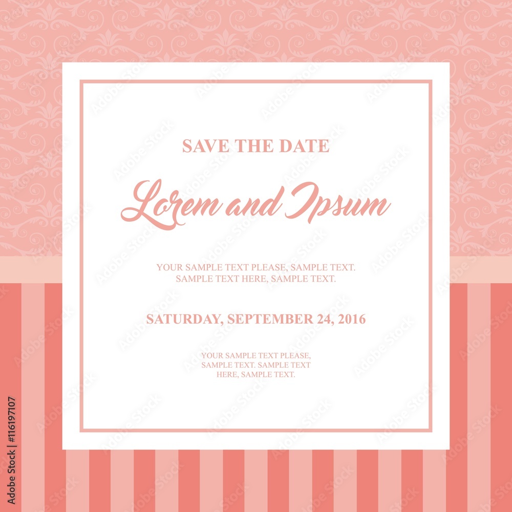 Card icon. Invitation and Save the date design. Vector graphic