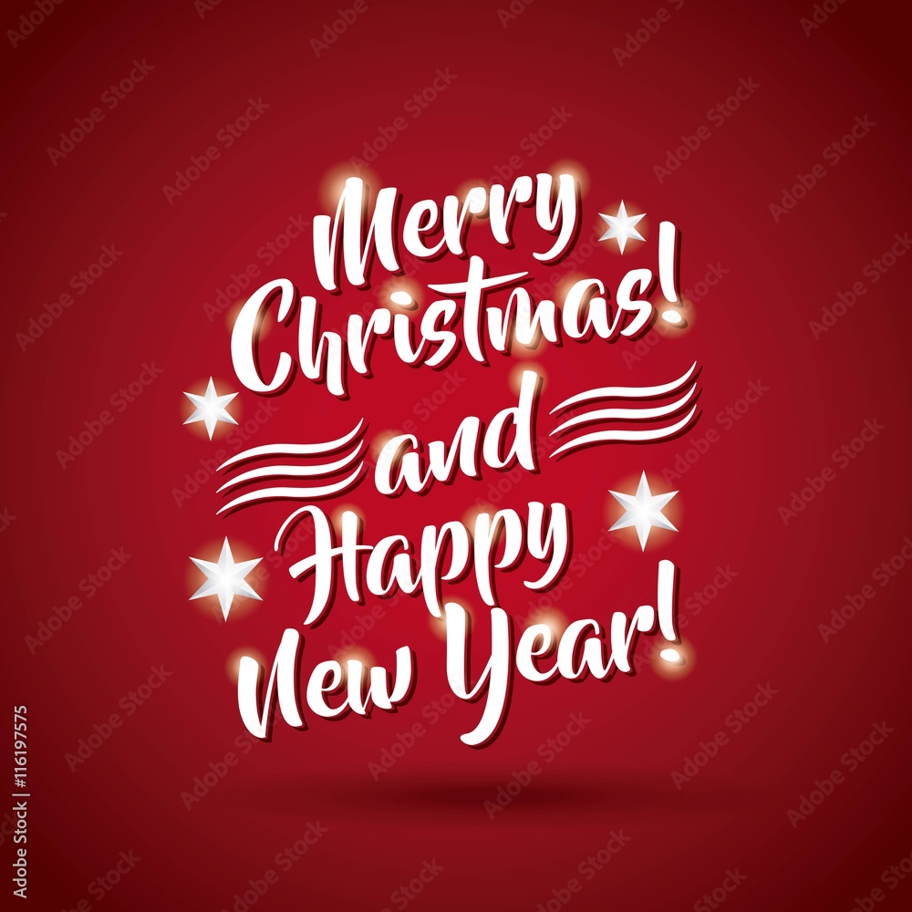 Text icon. Merry Christmas design. Vector graphic Text icon. Merry Christmas design. Vector graphic