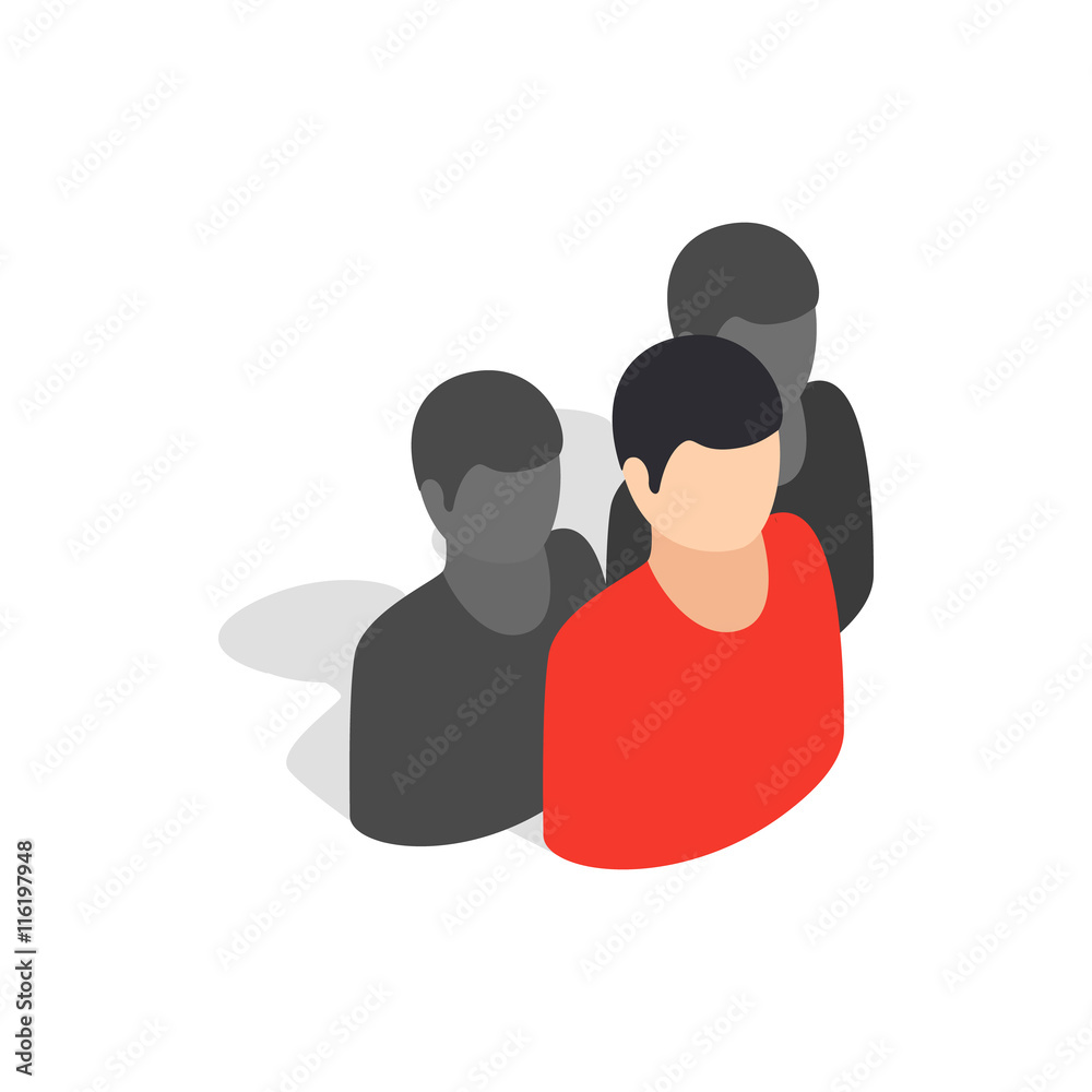 Avatar men icon in isometric 3d style isolated on white background. People symbol Avatar men icon in isometric 3d style isolated on white background. People symbol