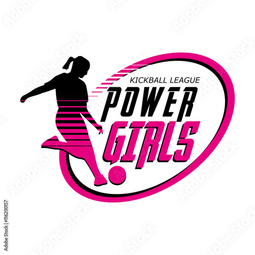 Logo Power Girls kickball League