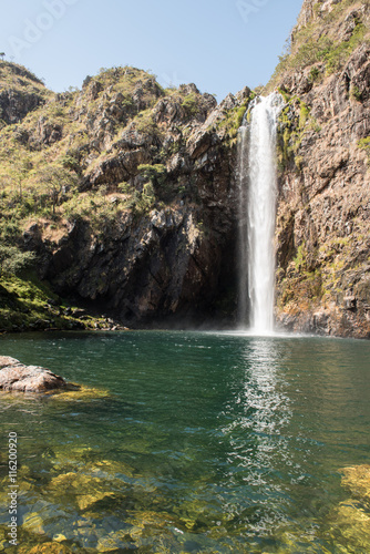 Cachoeira do Fundao  Fundao Waterfall  in Serra da Canastra  Minas Gerais  Brazil