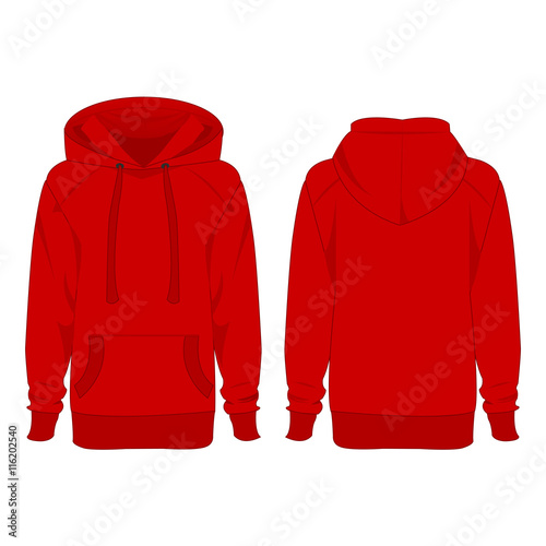 Red hoodie isolated vector