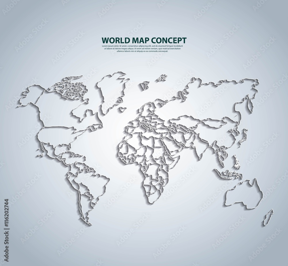 Naklejka premium Earth icon. World and Map design. Vector graphic