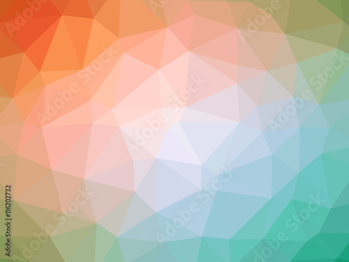 Orange teal gradient polygon shaped background