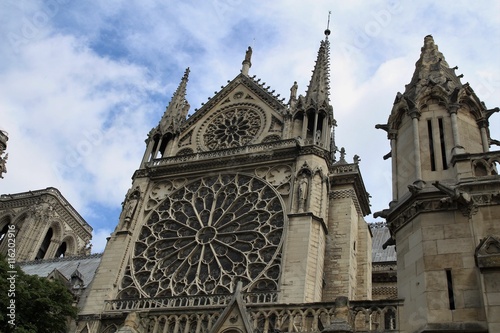 Cathedral Notre Dame de Paris is a most famous Gothic, Roman Catholic cathedral 