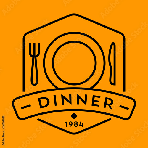 Vector Table Service Icon with Linear Style