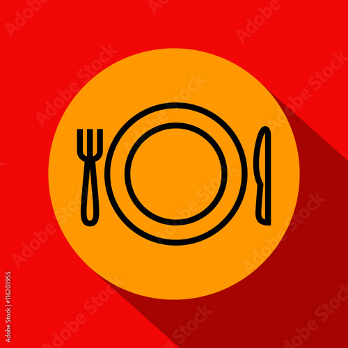 Vector Table Service Icon with Linear Style