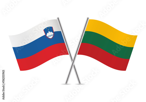 Slovenian and Lithuanian flags. Vector illustration. Free Download Slovenian and Lithuanian flags. Vector illustration. - GFXLoad
