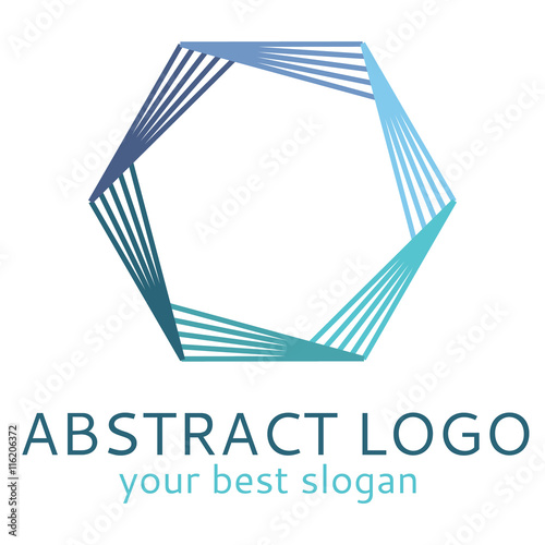 Modern minumal lines logo design photo