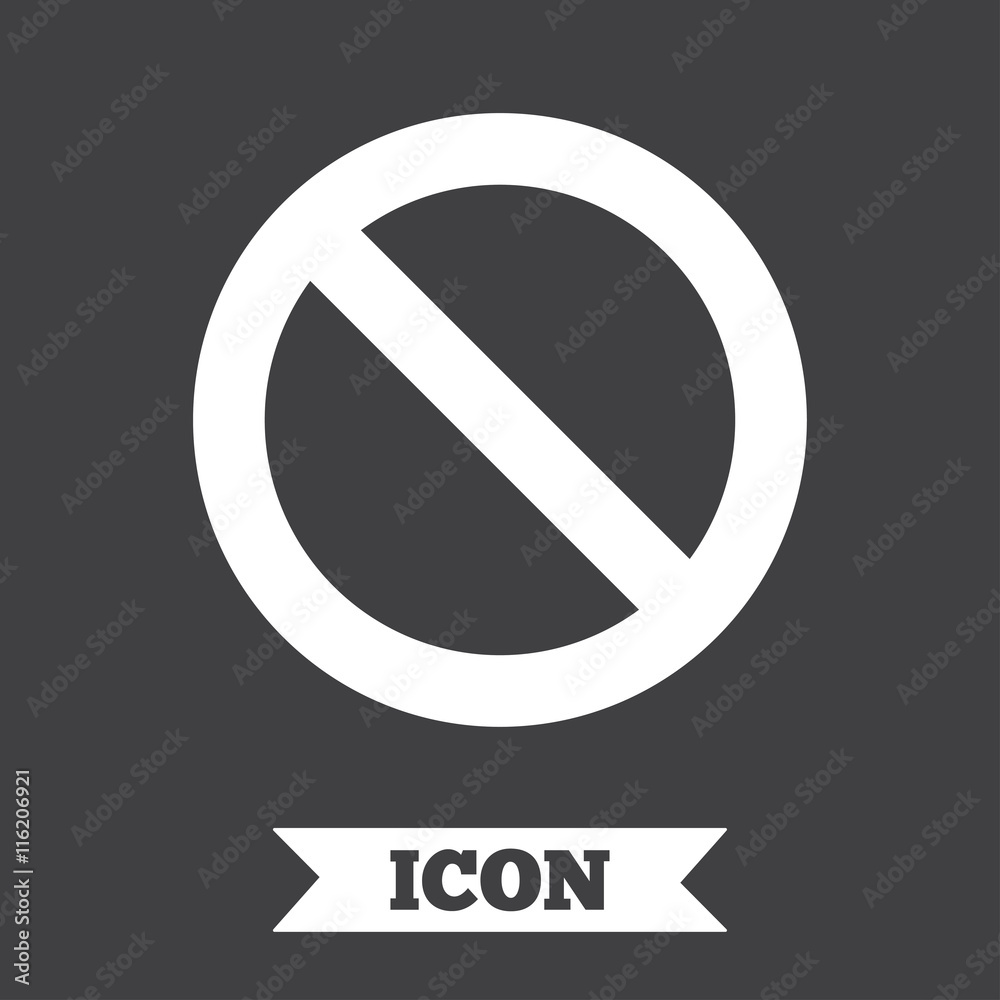 Stop sign icon. Prohibition symbol. Stop sign icon. Prohibition symbol.