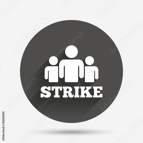 Strike sign icon. Group of people symbol.