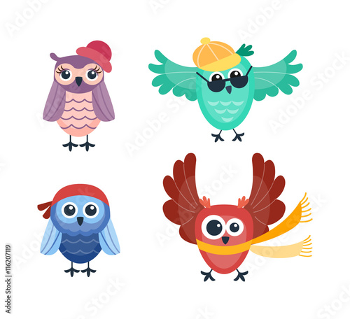 Wallpaper Mural Cartoon owl vector isolated Torontodigital.ca