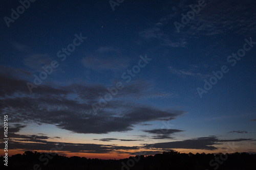 Morning farm sky