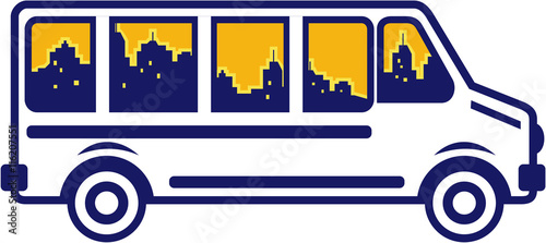 Van City Skyline Retro