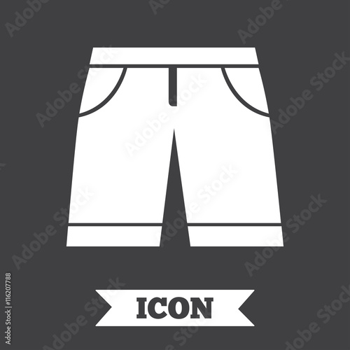 Men's Bermuda shorts sign icon. Clothing symbol.