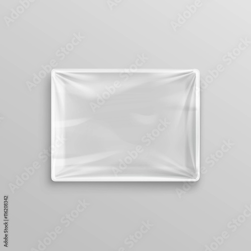 White Transparent Empty Disposable Plastic Food Container for package design