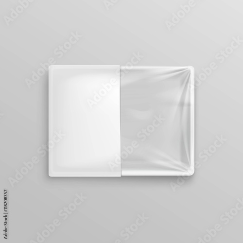 White Transparent Empty Disposable Plastic Food Container for package design