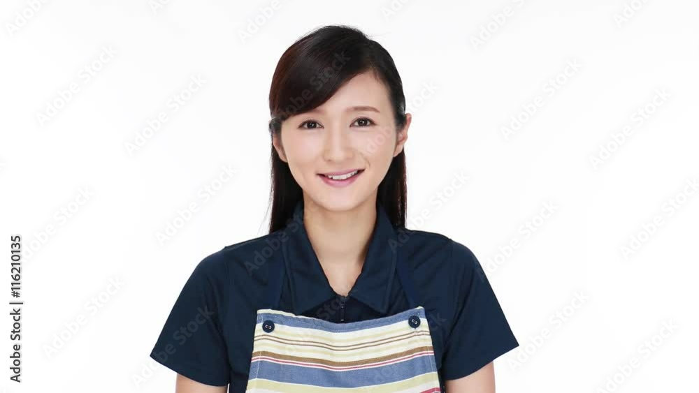 ガッツポーズの主婦