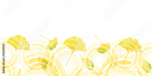 イチョウ　紅葉　秋　背景