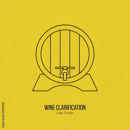 Winemaking, wine tasting logotype design concept
