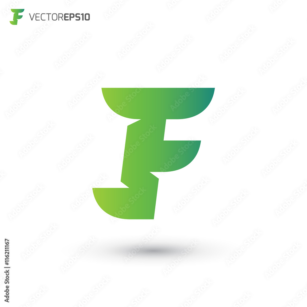 Obraz premium Abstract Letter F Logo