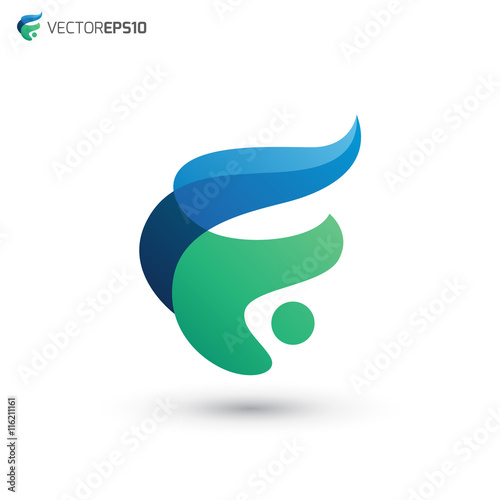 Abstract People Letter F Logo