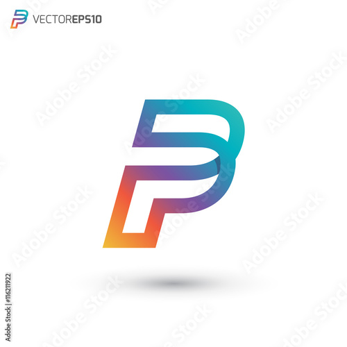 Overlap Letter P Logo © nospacestock