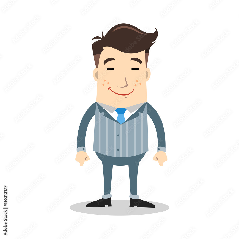 business character with smile expression business character with smile expression