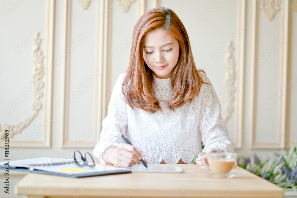 Business woman as working concept Business woman as working concept