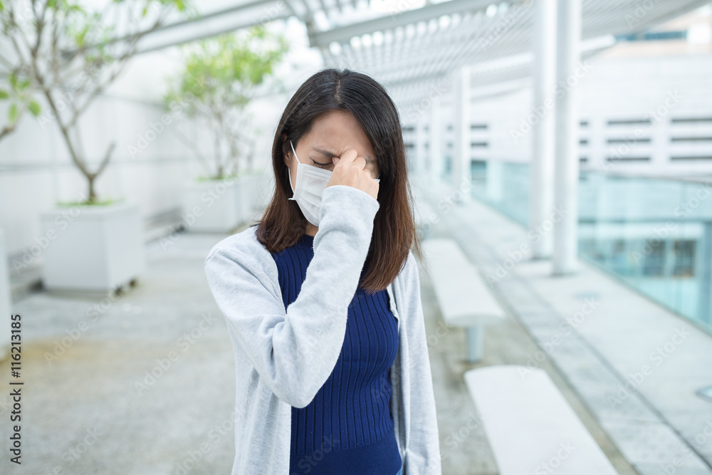 Woman feeling unwell