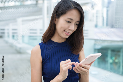 Wallpaper Mural Business woman using cellphone Torontodigital.ca
