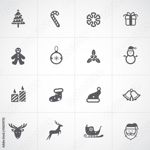 Christmas icons set