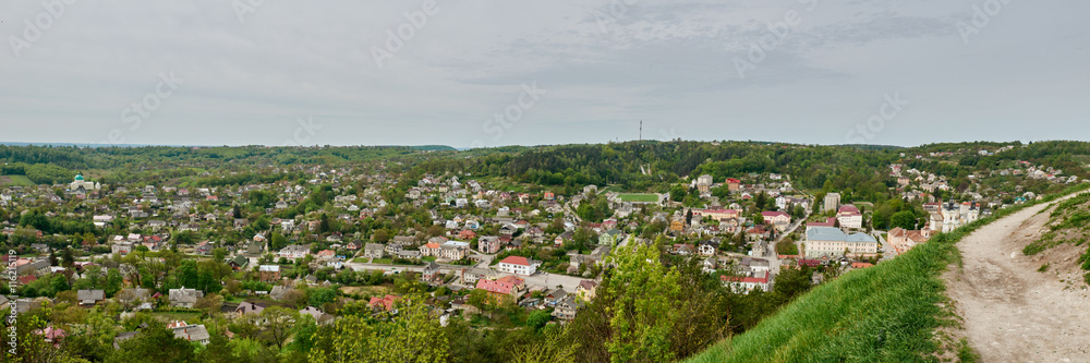 Kremenets town panorama. Ternopil Oblast, Ukraine